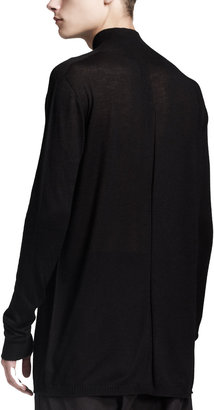 Rick Owens Oversized Cashmere Turtleneck Sweater, Black