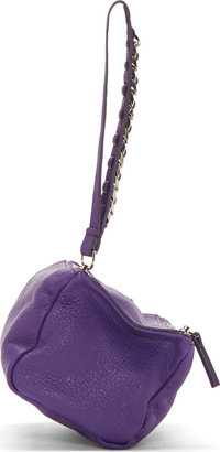 Givenchy Purple Sugar Leather Pandora Wristlet Clutch
