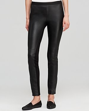 Eileen Fisher Leather Front Leggings
