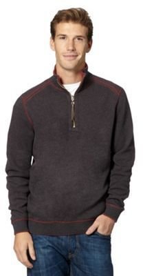 Mantaray Big and tall reversible zip neck sweatshirt