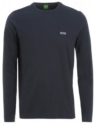 HUGO BOSS Green T-Shirt, Navy Blue Long Sleeve Basic 'Togn' Tee