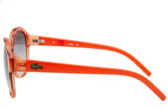 Lacoste Women's L!VE Round Translucent Orange Sunglasses