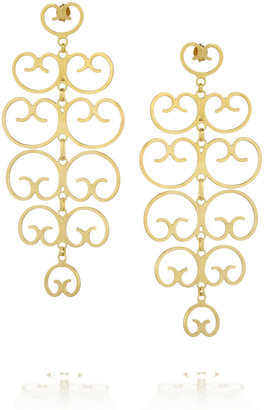 Mallarino Mercedes gold-plated filigree earrings