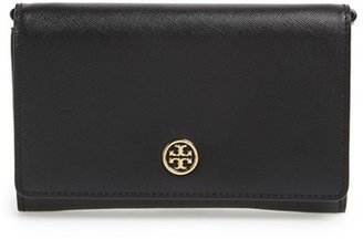 Tory Burch 'Robinson' Leather Wallet on a Chain