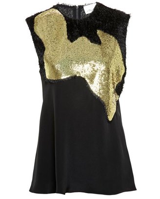 3.1 Phillip Lim Sleeveless Silk Top with Sequins