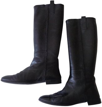 Hogan Black Leather Boots