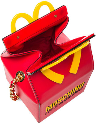 Moschino Happy Meal Bag in Red & Gold