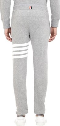 Thom Browne Block-Stripe Felpa Sweatpants-Grey