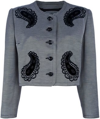 Givenchy Vintage striped paisley appliqué   jacket