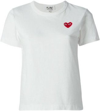 Comme Des Garcons Play 31436 COMME DES GARCONS PLAY embroidered heart T-shirt