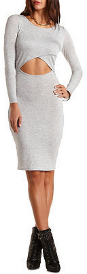 Charlotte Russe Cut-Out Bodycon Tee Midi Dress