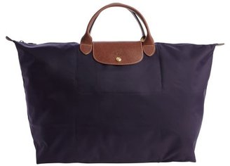 Longchamp purple nylon 'Le Pliage' large folding travel tote