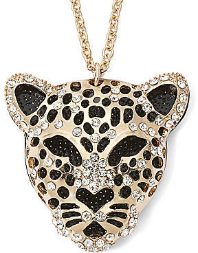JCPenney Decree Gold-Tone Panther Pendant Necklace