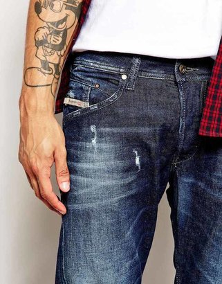 Diesel Jeans Belther Slim Fit 833W Stretch Mid Distress Wash