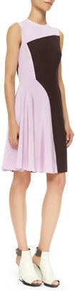3.1 Phillip Lim Sleeveless Horizon Colorblock Dress, Mulberry
