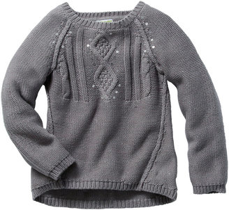 Girl's Long-Sleeved Knitted Sweater