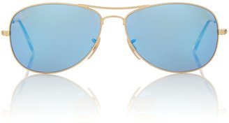 Ray-Ban Men`s grey mirror blue pilot sunglasses