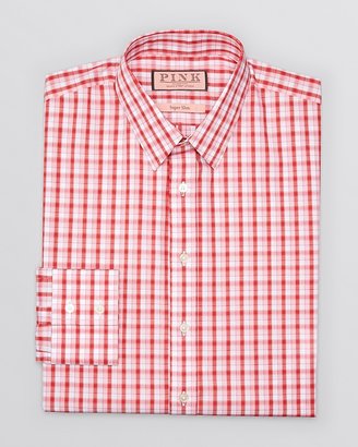 Thomas Pink Laces Check Dress Shirt - Slim Fit
