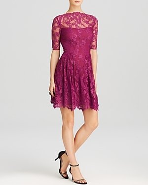 Cynthia Steffe Dress - Blay Floral Lace Elbow Sleeve