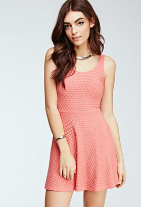 Forever 21 Textured Fit & Flare Dress