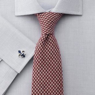Charles Tyrwhitt Handmade burgundy wool puppytooth tie