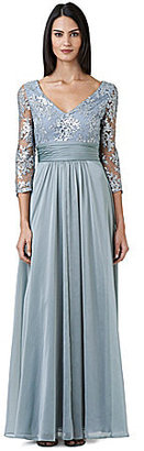 Adrianna Papell Woman Sequin Lace Bodice Gown