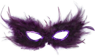 Accessorize Sequin & Feather Mask