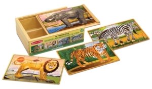 Melissa & Doug Kids Toy, Wild Animals Puzzle-in-a-Box