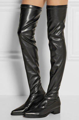 Stella McCartney Faux stretch-leather over-the-knee boots