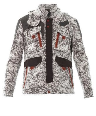 Moncler W Bushbuck multi-pocket printed jacket