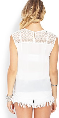 Forever 21 Fresh Embroidered Top