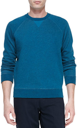 Vince Long-Sleeve Crewneck Sweatshirt, Teal