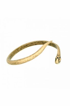 House Of Harlow Brass Snake Cuff with Pave Eyes