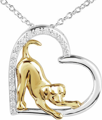 JCPenney FINE JEWELRY ASPCA Tender Voices 1/10 CT. T.W. Diamond Dog Pendant Necklace