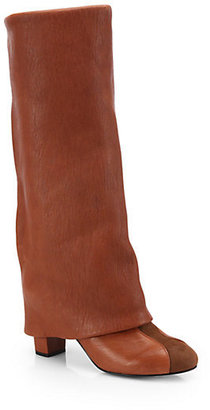 See by Chloe Melia Foldover Leather Knee-High Boots