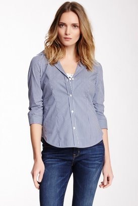 Paperwhite Collections Striped 3/4 Length Sleeve Shirt