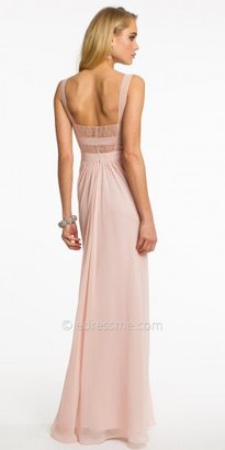 LM Collection Sweetheart Chiffon Lace with Straps Evening Dress