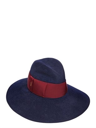 Borsalino Velour Lapin Fur Felt Wide Brim Hat