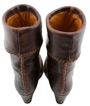 Levi's Women's Brina Casual Brown Leather High Heel Boots Made in Italy NEW