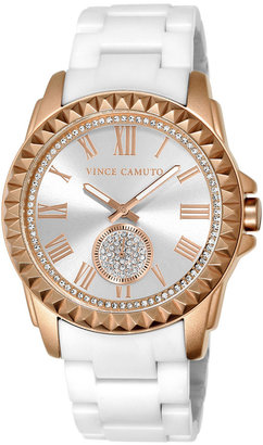 Vince Camuto Women's White Ceramic Bracelet Watch 43mm VC/5190RGWT