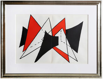 STUDY Derrier le Miroir for Sculpture II) by Alexander Calder (Framed Lithograph)