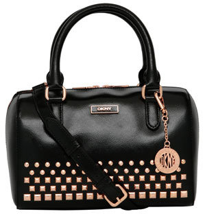 DKNY 'Shiny' Saffiano with Studs Tote Bag in Black R1413102