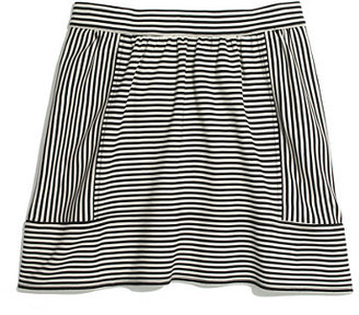 Madewell Ponte Swivel Skirt in Stripe