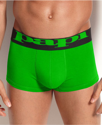 Papi Men's Underwear, Solid Cotton Stretch Brazilian Trunks
