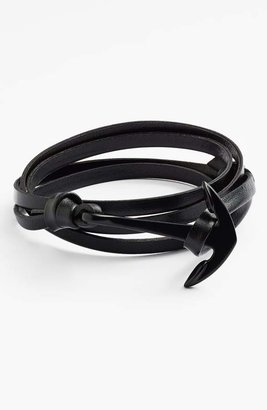Miansai 'Noir' Anchor Leather Bracelet