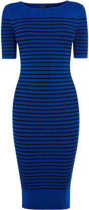 Karen Millen Stripe Rib Knit Dress