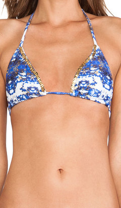 Vix Paula Hermanny Embroidered Tri Bikini Top