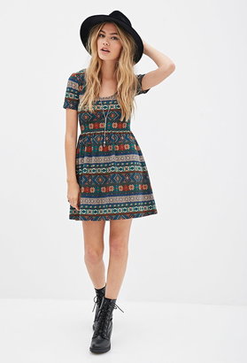 Forever 21 Mixed Print Knit Dress