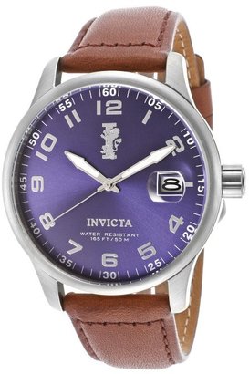Invicta Men's I-Force Blue Dial Brown Genuine Leather