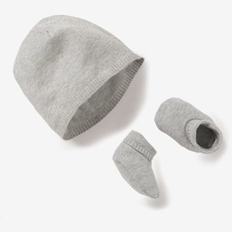 La Redoute R baby Babys Unisex Plain Hat and Bootees Set